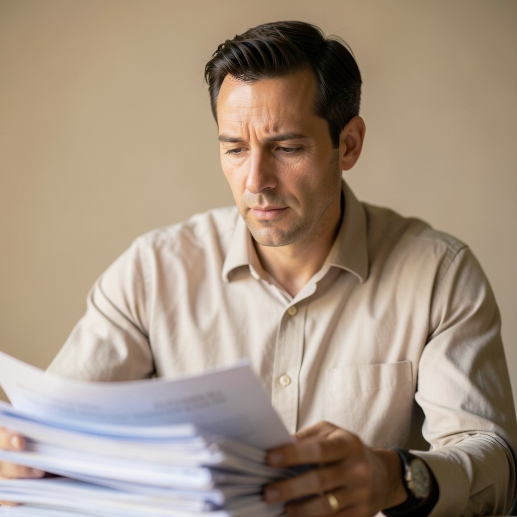 Portrait of an analytics specialist reviewing printed charts