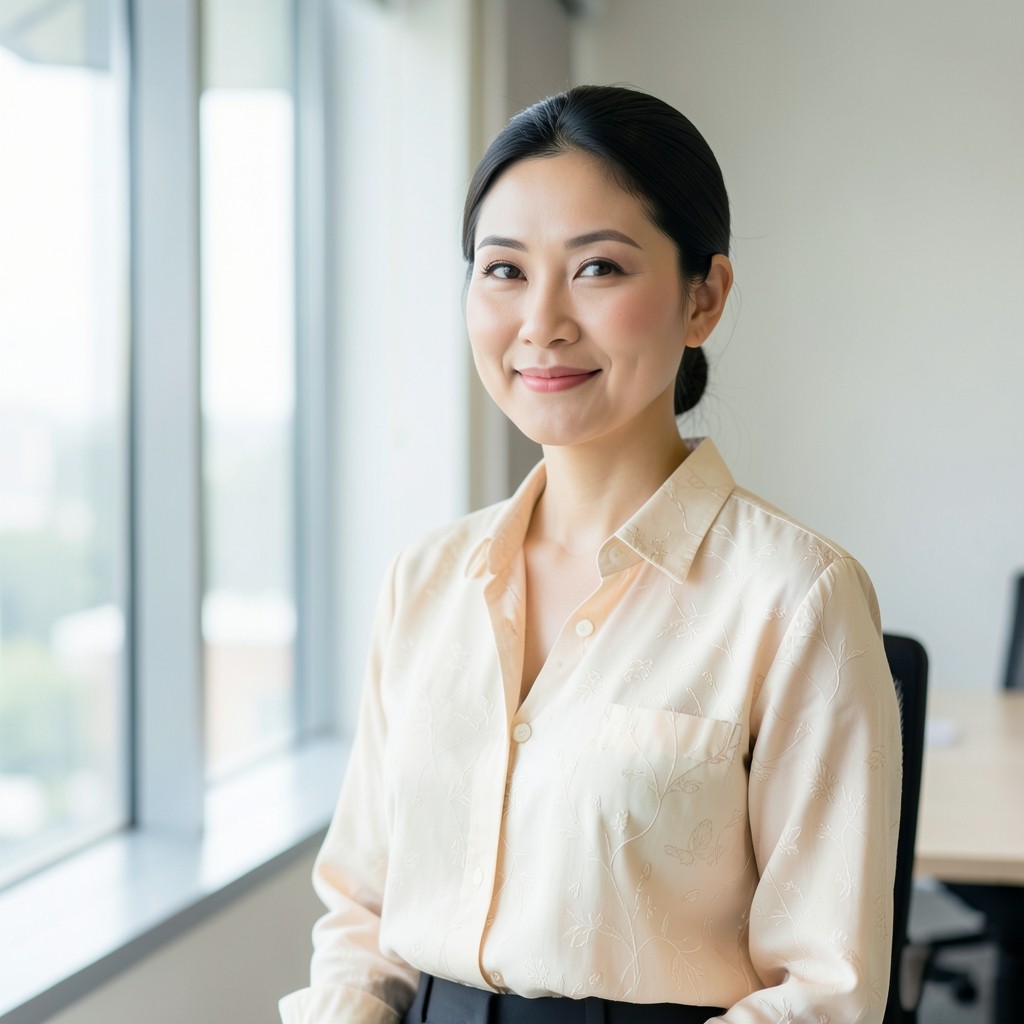 Portrait of a briefing facilitator in a meeting room